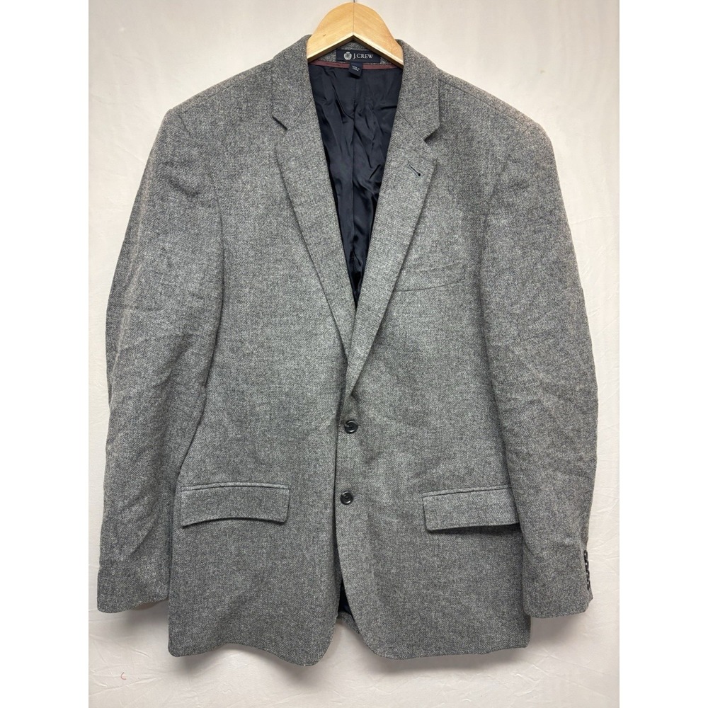 J Crew Ludlow Moon‎ Fabrics Yorkshire Tweed Light Grey Knit Tweed Blazer 42
